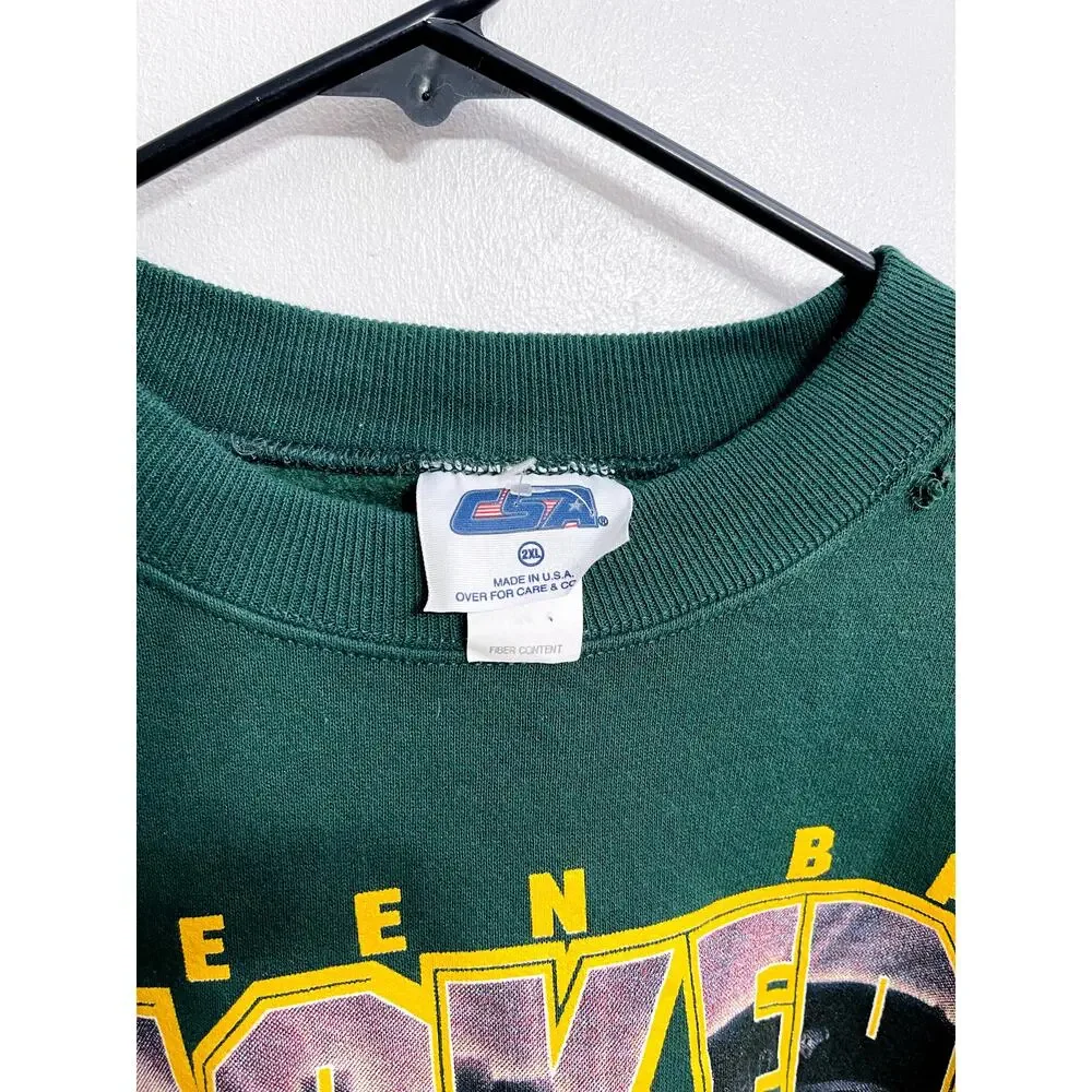 Vintage 90s‎ Men's Green Bay Packers NFL Football Team Crewneck Sweater Size 2XL